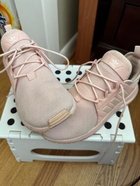 adidas Pale Pink Mesh Athletic Sneakers